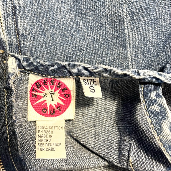 Stressed out sundress Jean material small - Picture 9 of 11